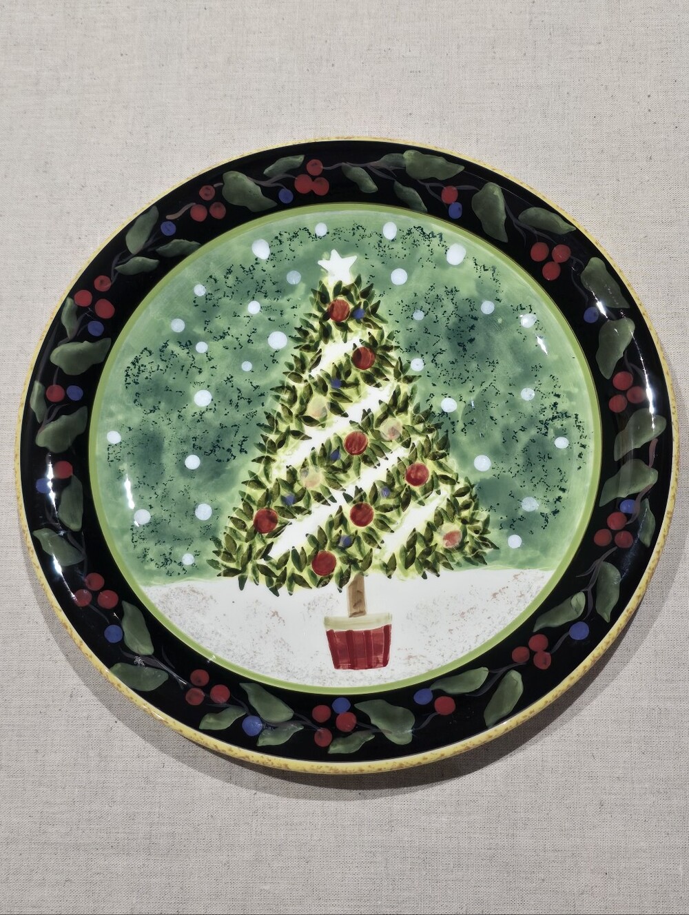 Vintage Certified International Betty Whiteaker 11" Christmas Plate